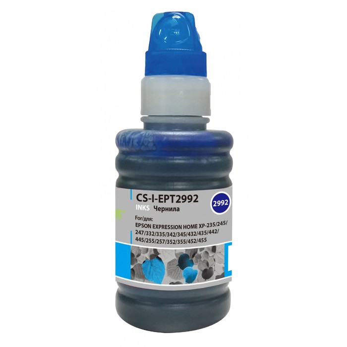 

Чернила Cactus CS-I-EPT2992, для Epson Expresion Home XP-235/332/335/432/435, 100мл, голубые 93948