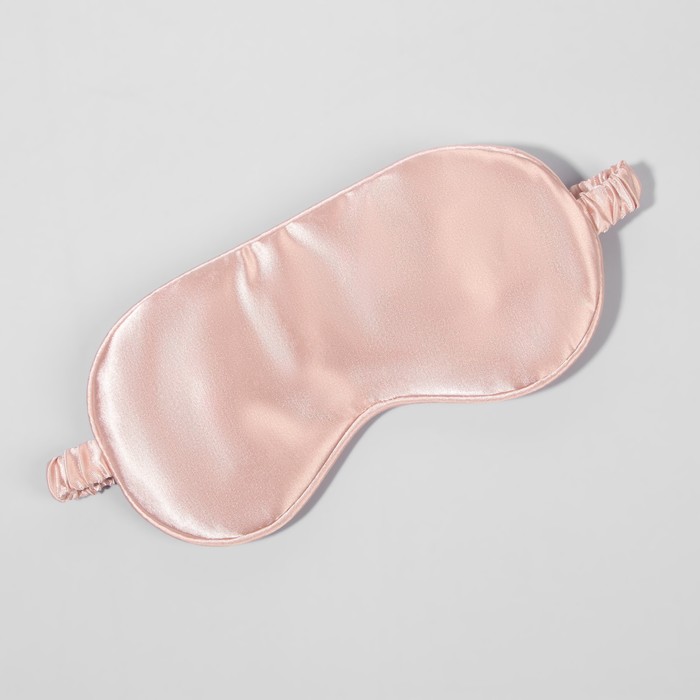 Маска для сна «ШёЛК», 19 × 9,5 см, резинка одинарная, цвет пудровый-розовый