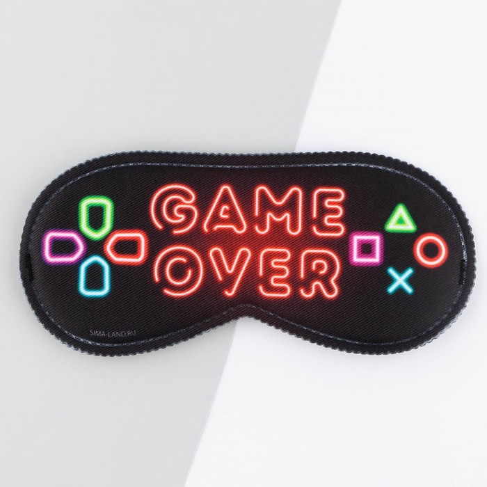 Маска для сна "Game over", 19,3 х 9,5 см