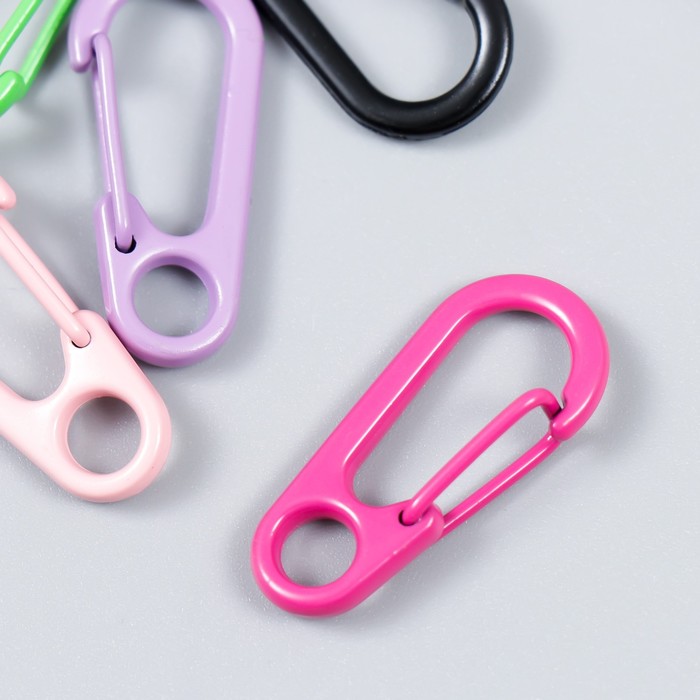 фото Основа для брелока карабин металл "фокси" микс 0,7х1,4х3,1 см арт узор