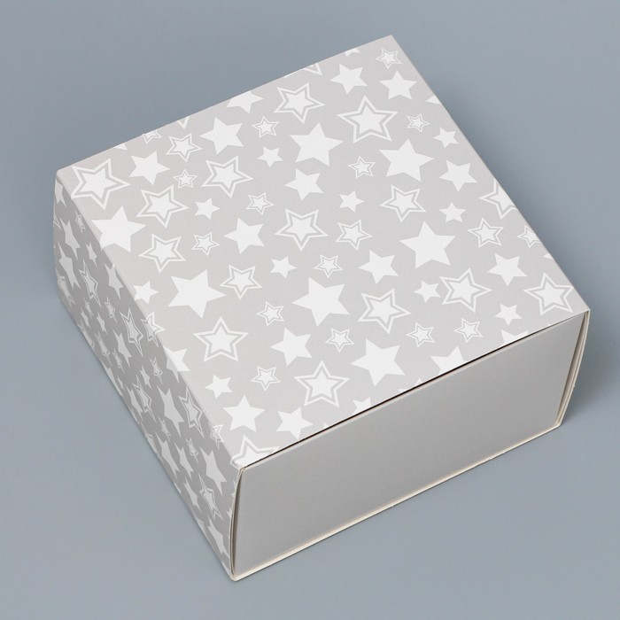 Коробка подарочная складная, упаковка, «Звёзды», 14 х 14 х 8 см