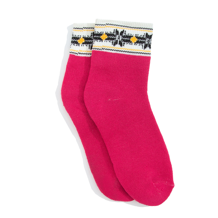 Носки женские махровые "Снежинка", размер 23-25 (размер обуви 36-39), цвет МИКС