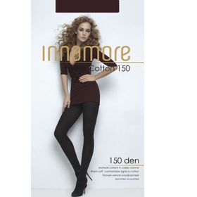 Колготки женские INNAMORE Cotton 150 цвет коричневый (moka), р-р 2