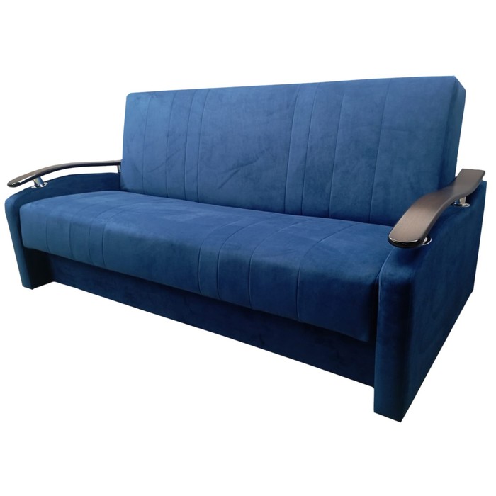 Прямой диван «Прайм 7», книжка, независимый пружинный блок, велюр, цвет ultra midnight