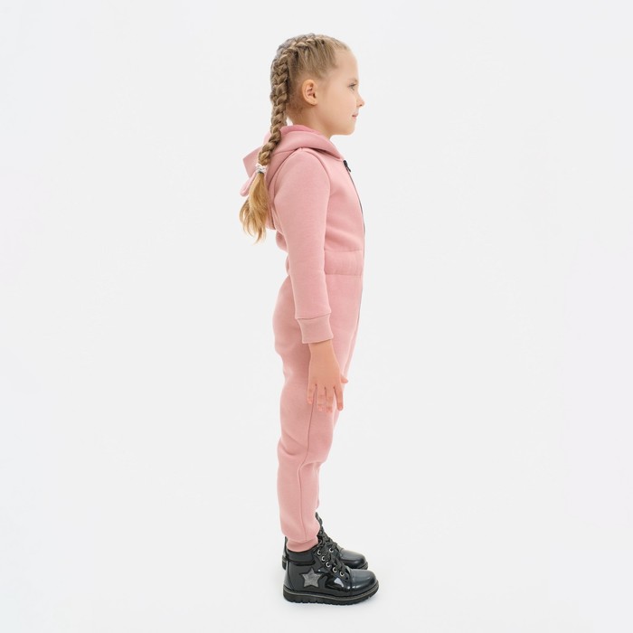 Комбинезон детский с начёсом KAFTAN "Basic line" р.26 (80-86), розовый