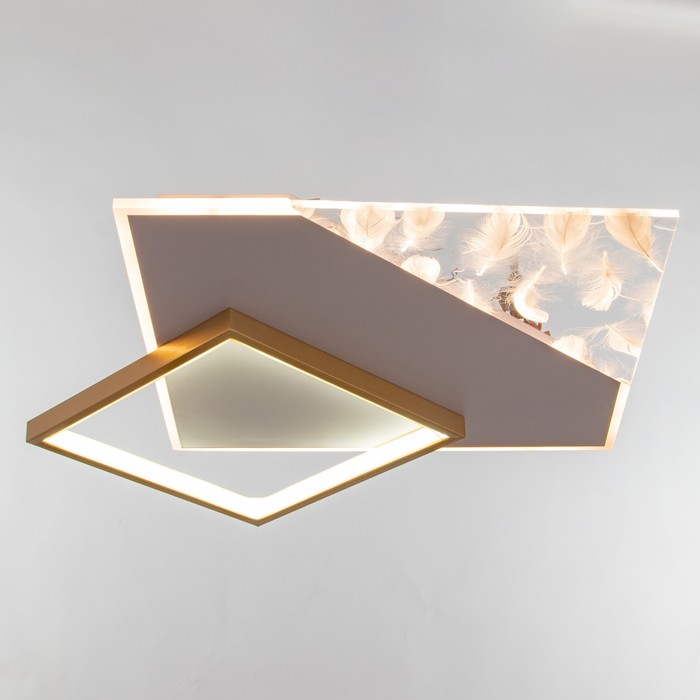 

Люстра с ПДУ "Мальва" LED 120Вт 3000-6000К бело-золотой 57х48х7 см BayerLux