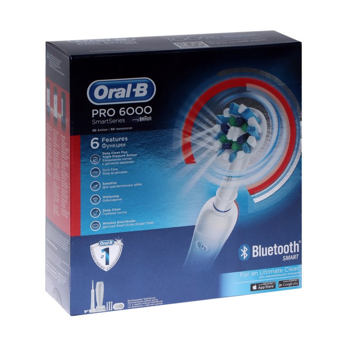 Электрическая зубная щетка Oral-B CrossAction PRO-6000 D365455X 8800 двмин type 3764 725000₽