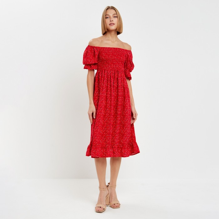 цена Платье женское MINAKU: Enjoy цвет красный, р-р 42