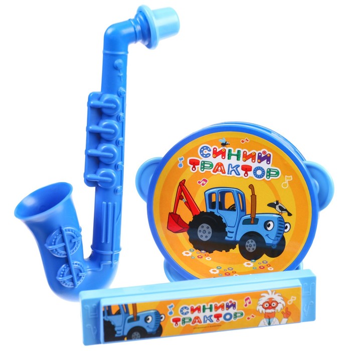 Музыкальные инструменты Синий трактор, в наборе 3 предмета