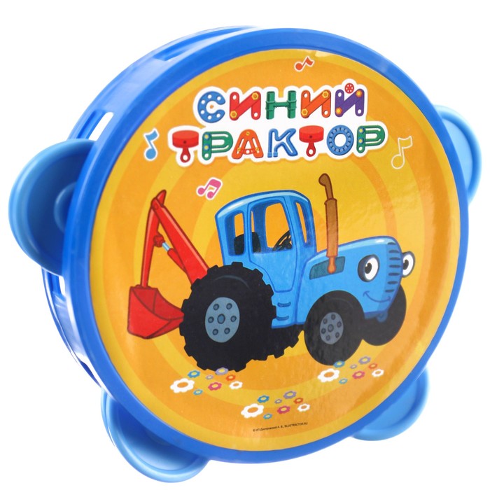фото Музыкальная игрушка «бубен: синий трактор»