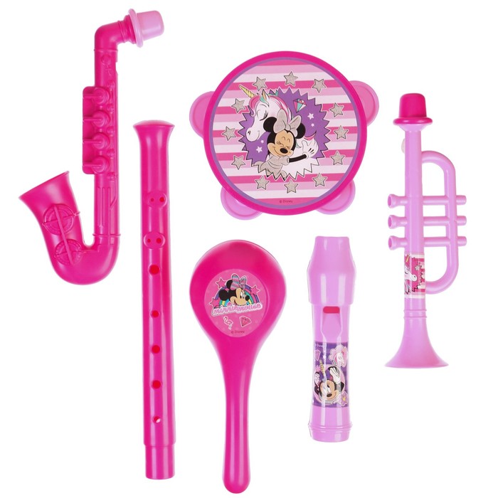 фото Музыкальные инструменты «минни маус», в наборе 6 предметов, цвет розовый disney