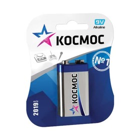 

Батарейка алкалиновая Космос, 6LR61-1BL, 9В, крона, блистер, 1 шт.