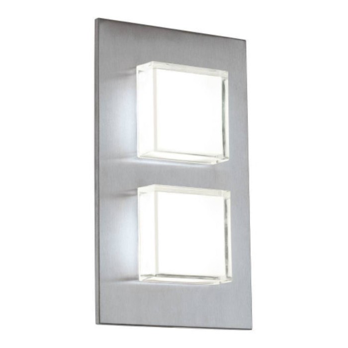 

Бра PIAS, 2x2,5Вт LED, 3000K, 320лм, цвет стальной