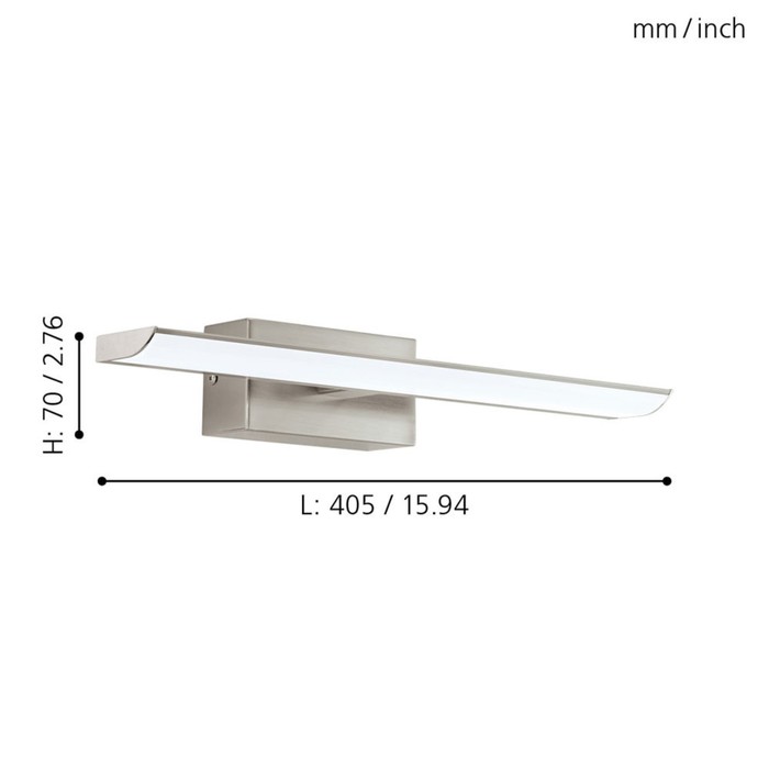 

Бра TABIANO, 2x3,4Вт LED, 4000K, 600лм, цвет хром