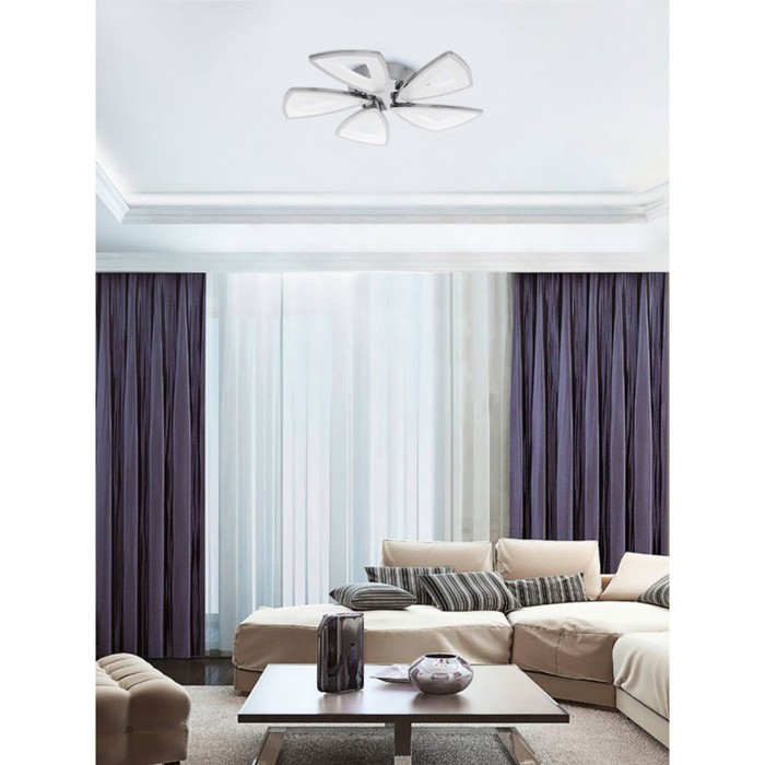 

Люстра AMONDE, 5x6Вт LED, 3000K, 3650лм, цвет хром