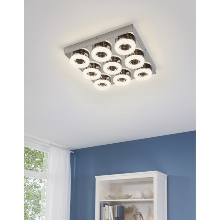

Светильник FRADELO, 9x4Вт LED, 3000K, 3600лм, цвет хром