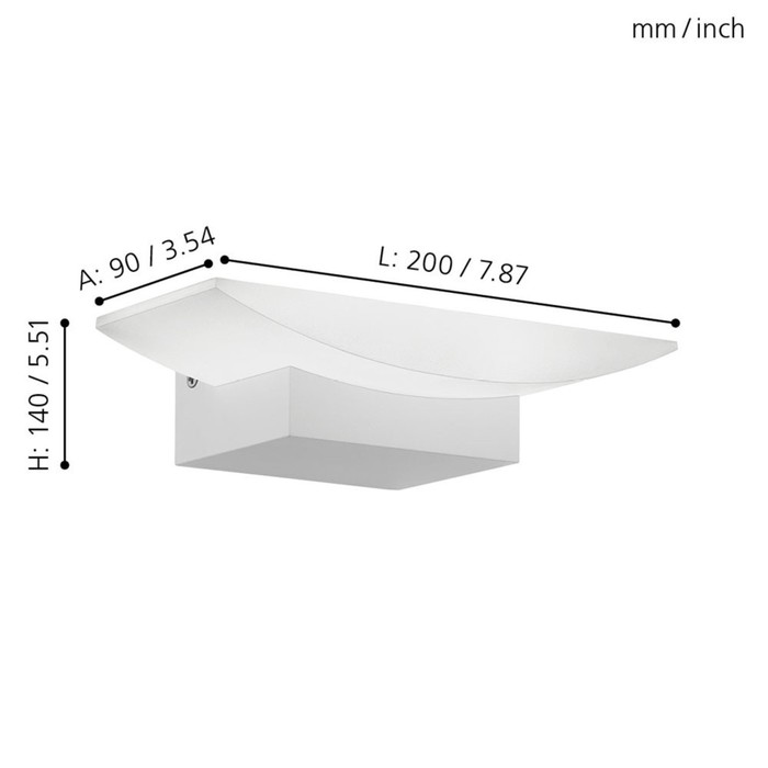 

Бра METRASS, 1x5,6Вт LED, 3000K, 680лм, цвет белый