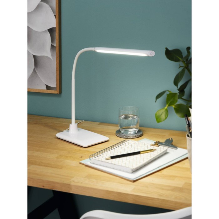 

Настольная лампа LAROA, 1x4,5Вт LED, 4000K, 550лм, цвет белый