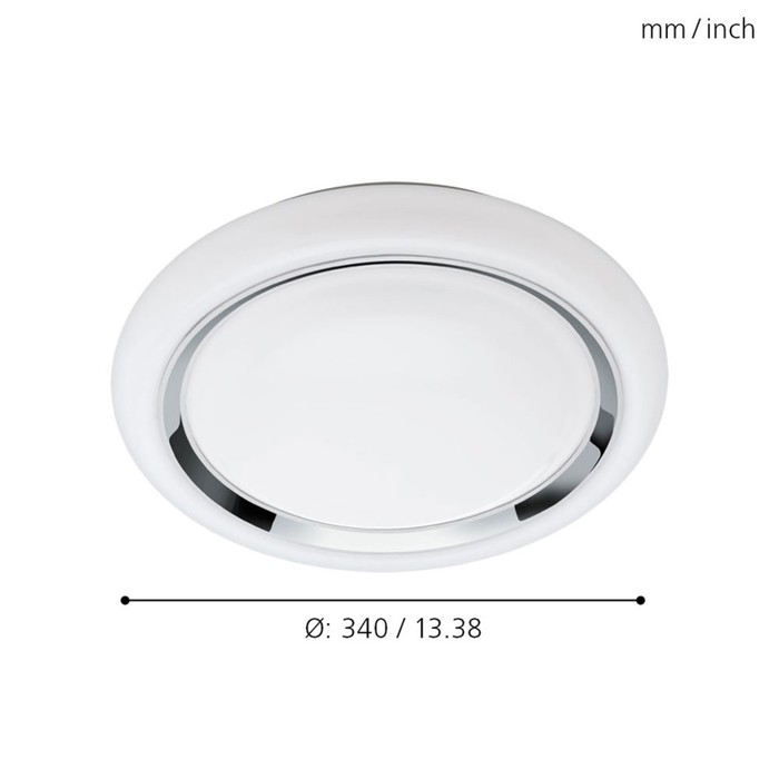 

Светильник CAPASSO-C, 1x17Вт LED, 2700-6500K, 2100лм, цвет белый