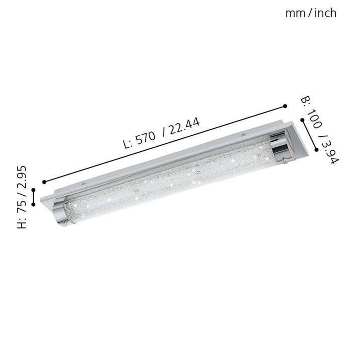 

Светильник TOLORICO, 1x19Вт LED, 4000K, 2500лм, цвет хром