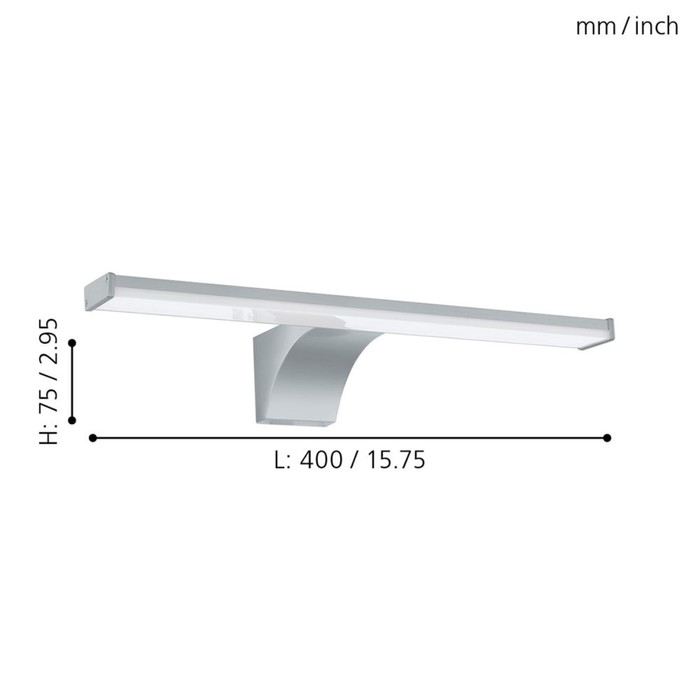 

Бра PANDELLA 2, 1x8Вт LED, 4000K, 710лм, цвет серебро