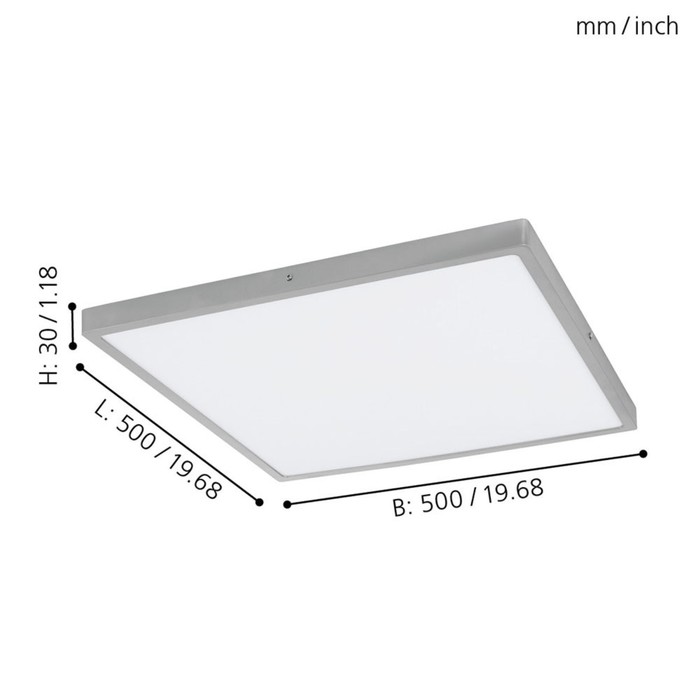 

Светильник FUEVA 1, 1x25Вт LED, 4000K, 2900лм, цвет белый