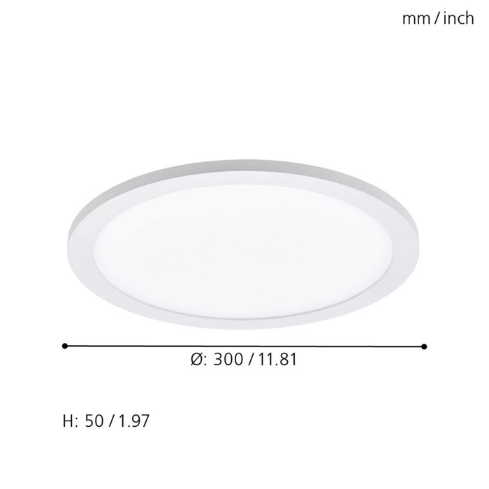 

Светильник SARSINA-C, 1x16Вт LED, 2700-6500K, 2100лм, цвет белый