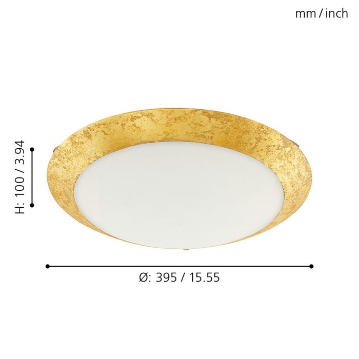 

Светильник MONTENOVO, 1x16Вт LED, 3000K, 1500лм, цвет золото