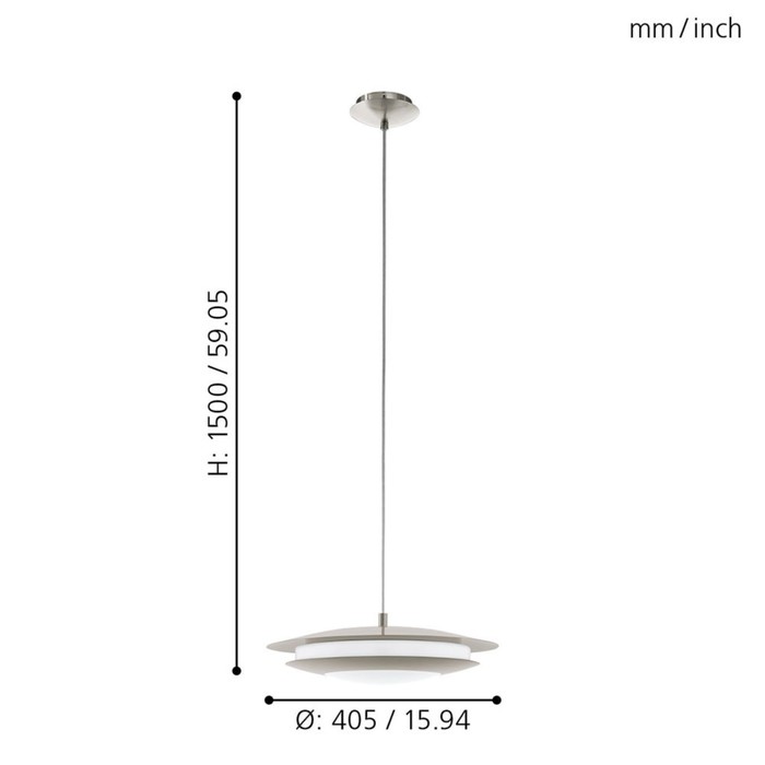

Светильник MONEVA-C, 1x18Вт LED, 2700-6500K, 2300лм, цвет никель