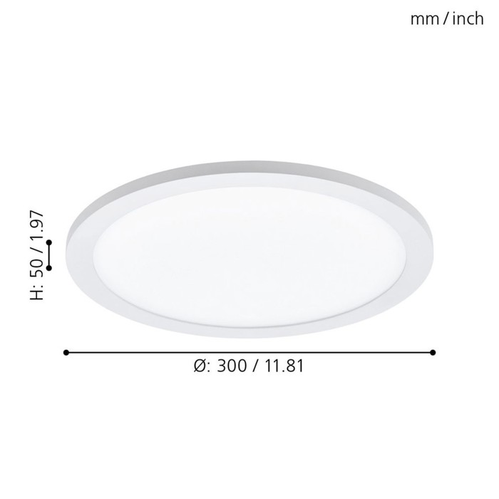 

Светильник SARSINA-A, 1x14Вт LED, 2700-6500K, 2000лм, цвет белый