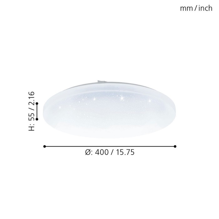

Светильник FRANIA-A, 1x24Вт LED, 2700-6500K, 1800лм, цвет белый