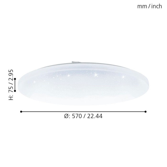 

Светильник FRANIA-A, 1x33Вт LED, 2700-6500K, 3300лм, цвет белый