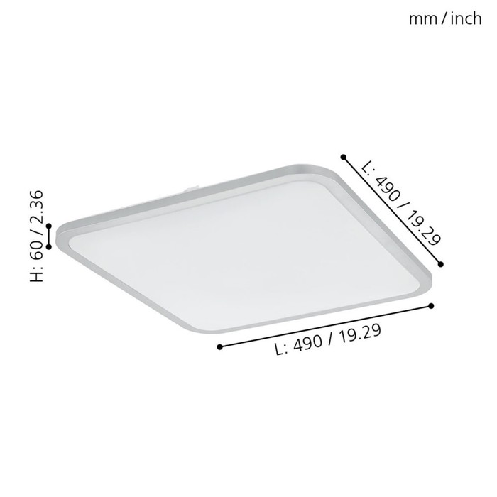

Светильник COGOLETO, 1x30Вт LED, 3000-5000K, 3200лм, цвет белый