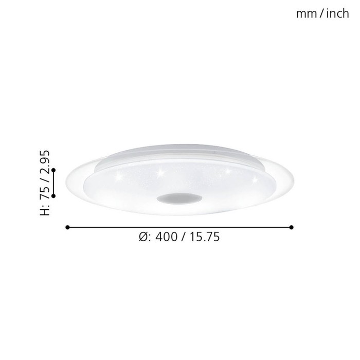 

Светильник LANCIANO 1, 1x24Вт LED, 3000-5000K, 1900лм, цвет белый