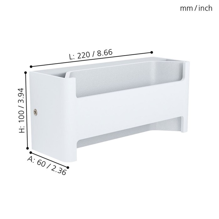 

Бра FELONICHE, 1x10Вт LED, 3000K, 1100лм, цвет белый