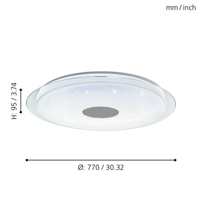 

Люстра LANCIANO-C, 1x53Вт LED, 2700-6500K, 7000лм, цвет белый, хром