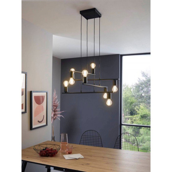 

Светильник MEZZANA, 8x40Вт E27, цвет черный