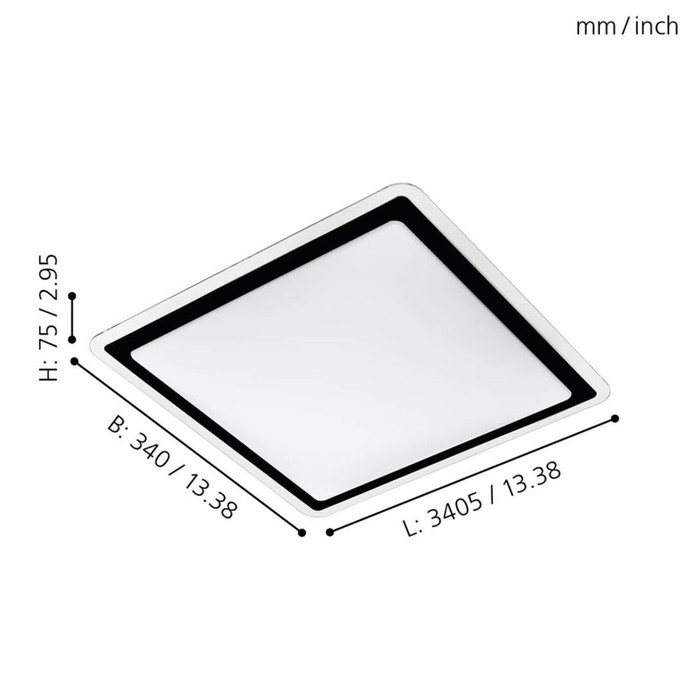 

Светильник COMPETA 2, 1x24Вт LED, 3000K, 2600лм, цвет белый
