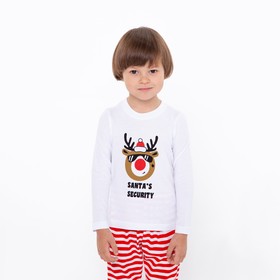 

Пижама детская Santa's Security, цвет белый/красный, рост 110-116 см
