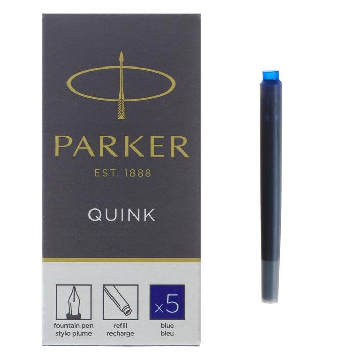 Набор картриджей для перьевой ручки Parker Z11, 5 штук, синие чернила фото