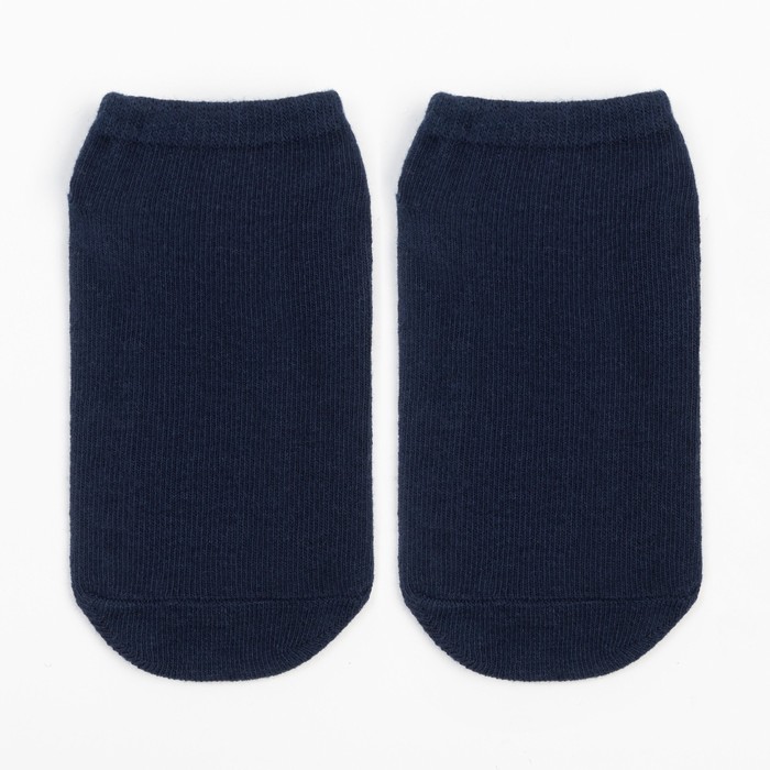 Носки детские противоскользящие, цвет тёмно-синий, размер 14-16 детские противоскользящие носки
