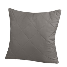 Подушка стеганая РОМБЫ, размер 40x40 см, цвет серый