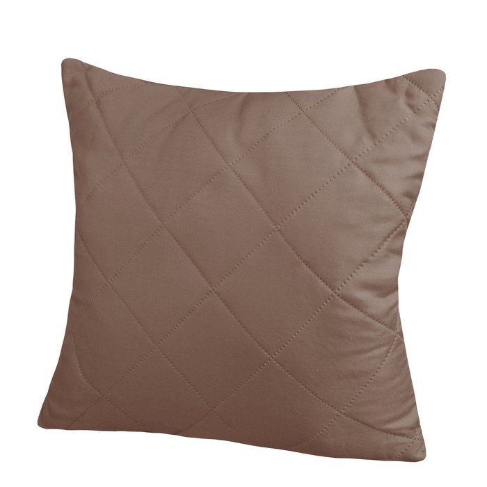Подушка стеганая «Ромбы», размер 40x40 см, цвет коричневый подушка beatrice 40x40 см цвет коричневый