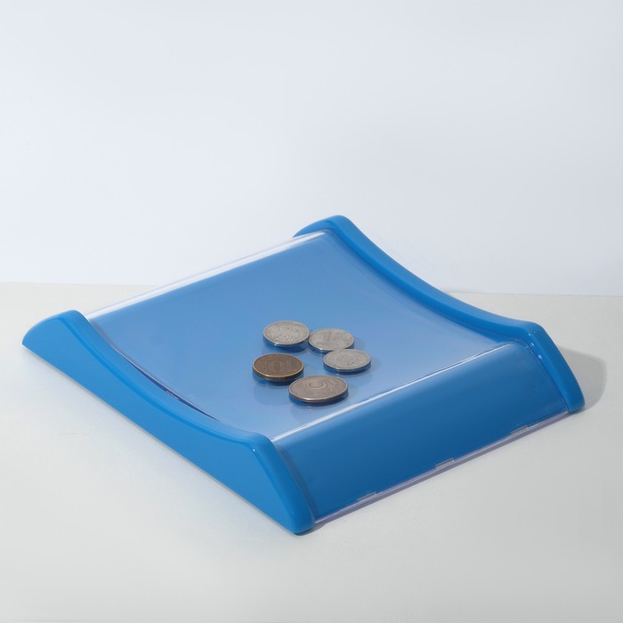 Монетница двухкомпонентная, 16,3*19,3*3, цвет голубой