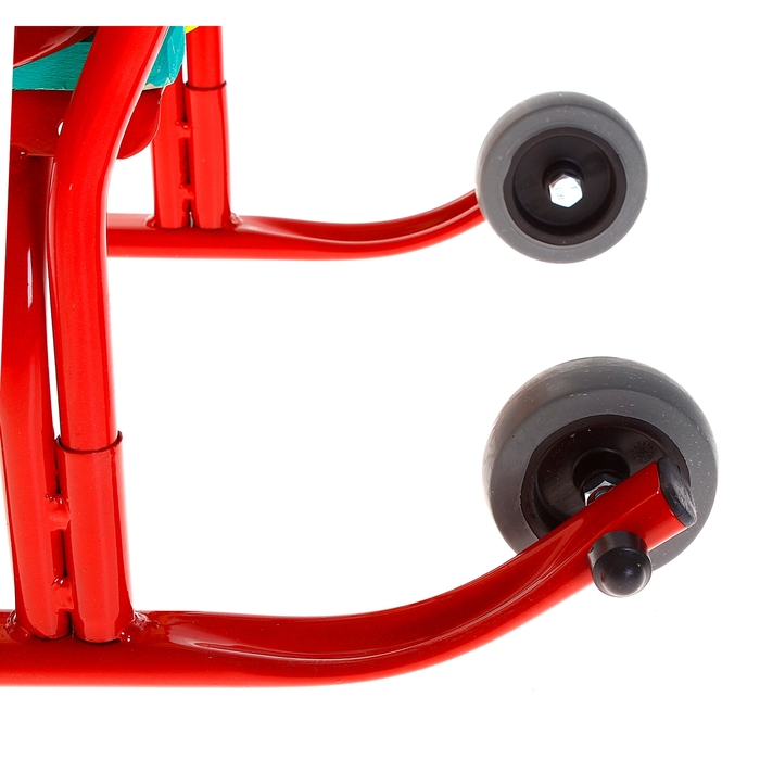 Санки "Кирюша-7К" с толкателем, с колёсиками, цвета МИКС