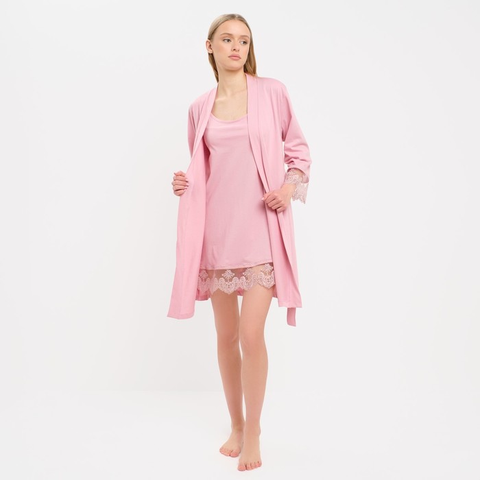 

Комплект женский KAFTAN (халат и сорочка), р. 44-46, розовый