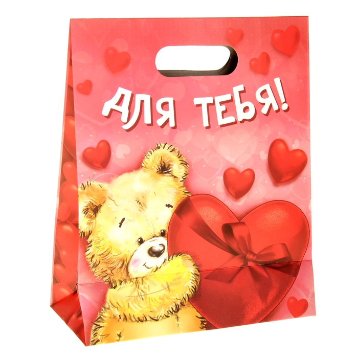 Пакет подарочный «Мишка с любовью, 26 × 32 см