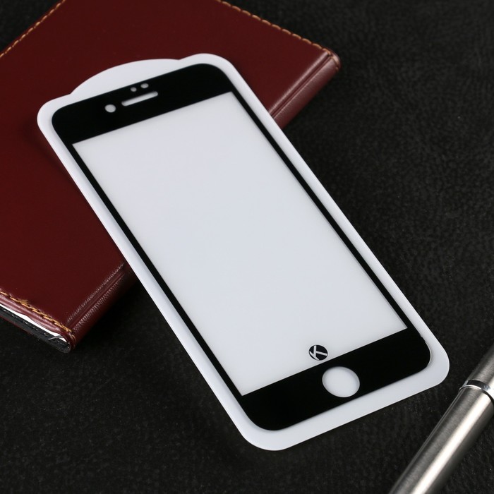 Защитное стекло Krutoff, для iPhone 7/8/SE 2020, полный клей, черное