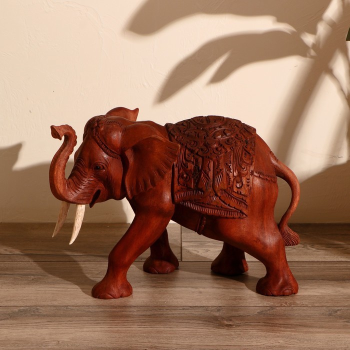 Сувенир Слон дерево Суар 25х36 см, резной 