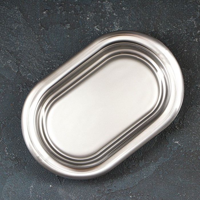 Масленка, 19,8 см×13,1 см, цвет серебряный